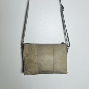 Day & Mood Leather Crossbody Bag with Adjustable Strap, Almond Shade